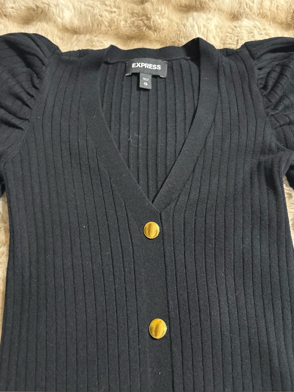 Express Button-up Sweater Dress - Picture 4 of 4